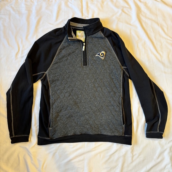 Tommy Bahama Los Angeles Rams Men’s Large 1/4-Zip Pullover Sweatshirt - Picture 5 of 9